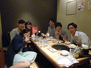全員集合で焼肉