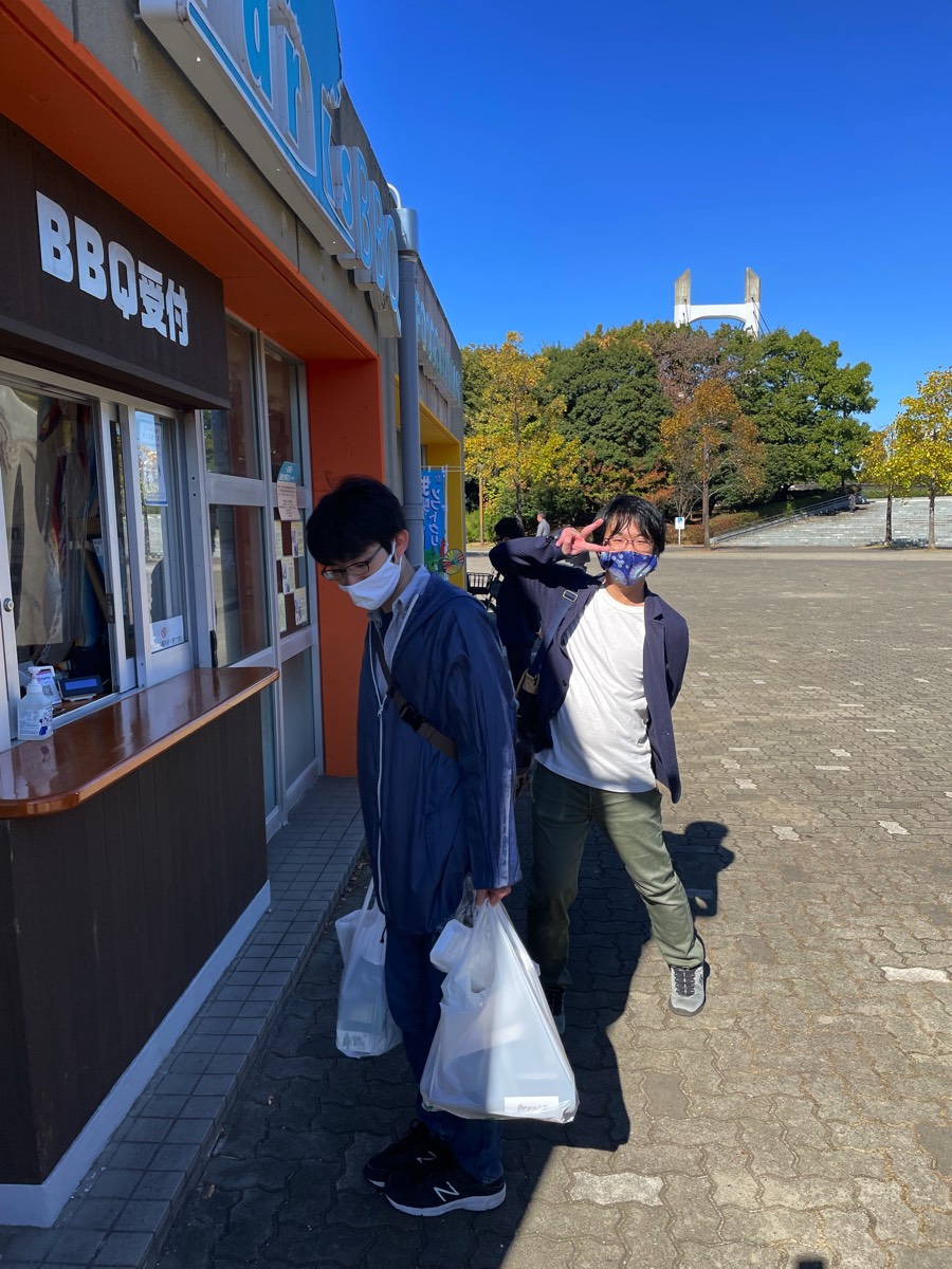 木場公園BBQ施設にて手続きを