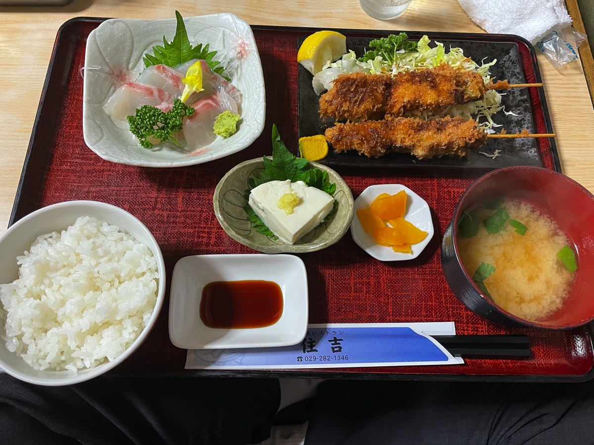 ぶりのお刺身＋マグロ串カツ