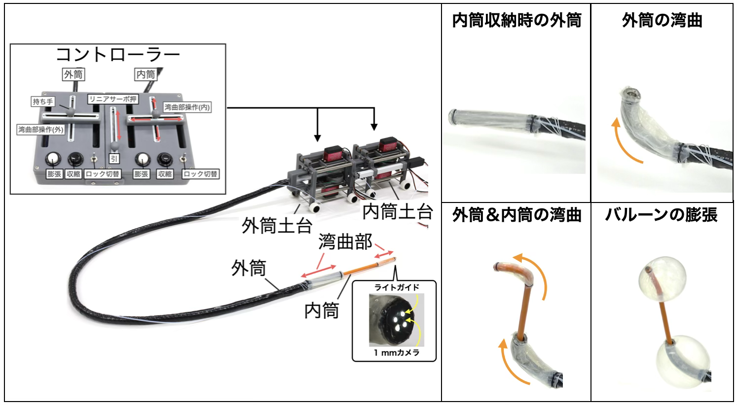 大腸自動挿入内視鏡の構造と動作
