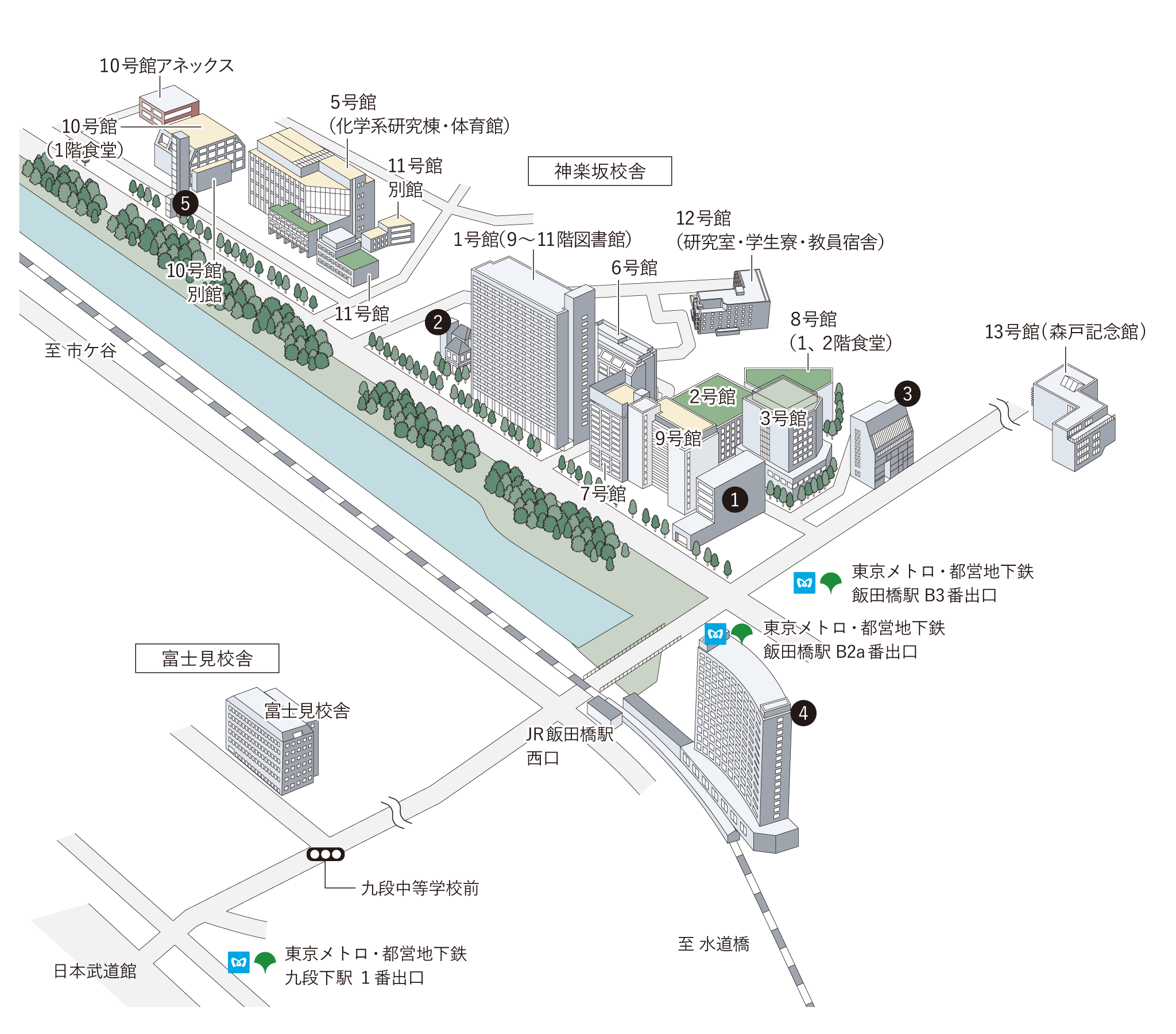 東京理科大学 神楽坂キャンパスマップ