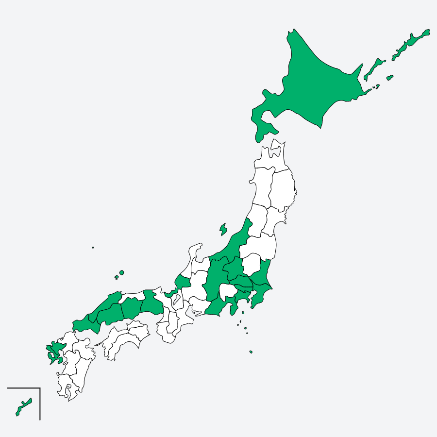 鞆研究室在籍者の出身都道府県マップ